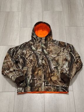 Gamehide Reversible Camo Bomber Jacket L Realtree Brown Hunting Coat